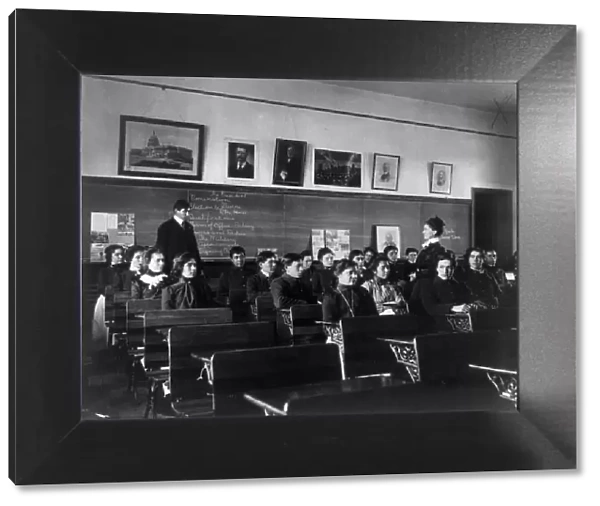 Carlisle Indian School, Carlisle, Pa. Class in Government, 1901. Creator: Frances Benjamin Johnston