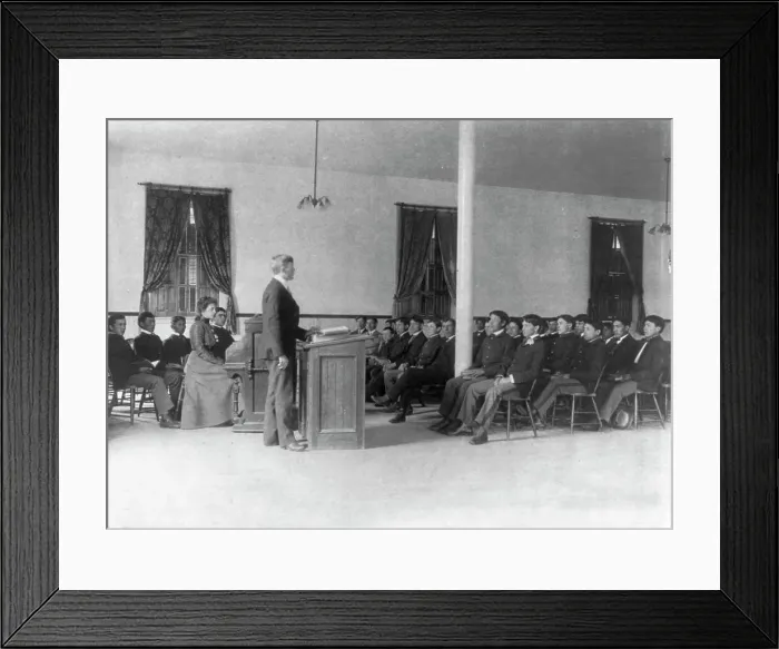 Framed Print : Carlisle Indian School, Carlisle, Pa. Chapel service?, 1901. Creator: Frances Benjamin Johnston Framed Print : Carlisle Indian School, Carlisle, Pa. Chapel service?, 1901. Creator: Frances Benjamin Johnston
