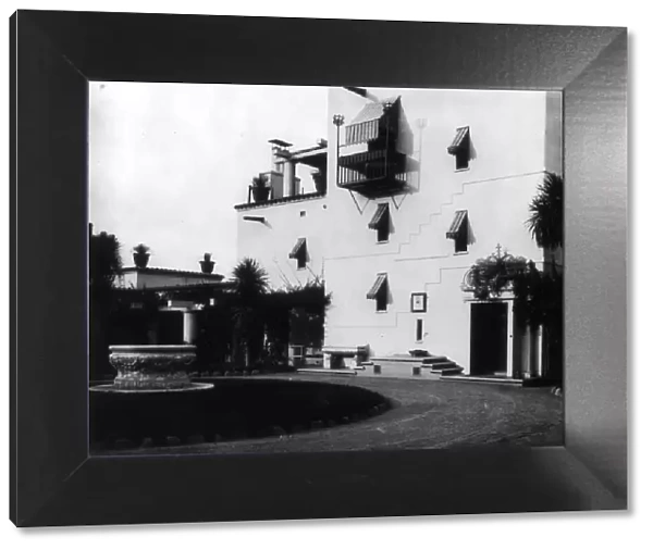 Exterior front, Mrs. Phoebe Apperson Hearst's home, Pleasanton, California, 1920s. Creator: Frances Benjamin Johnston