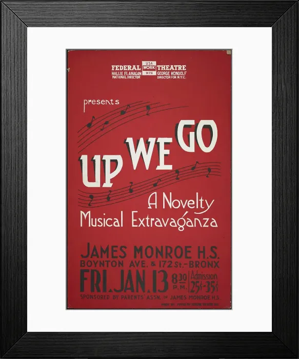 Framed Print : Up We Go, New York, [1930s]. Creator: Unknown
