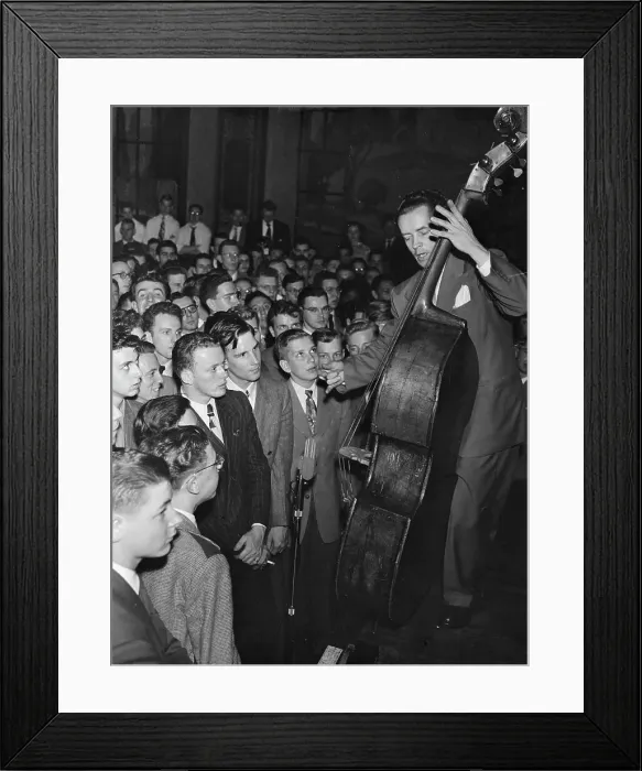 Framed Print : Portrait of Eddie Safranski, 1947 or 1948. Creator: William Paul Gottlieb Framed Print : Portrait of Eddie Safranski, 1947 or 1948. Creator: William Paul Gottlieb
