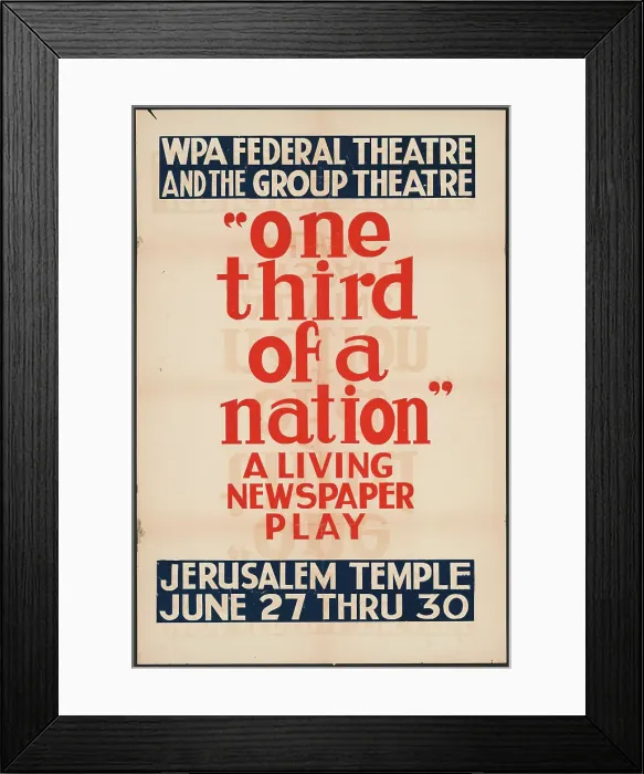 Framed Print : One Third of a Nation, New Orleans, 1938. Creator: Unknown Framed Print : One Third of a Nation, New Orleans, 1938. Creator: Unknown