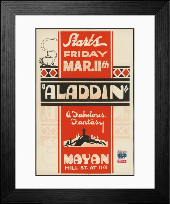 Framed Print : Aladdin, Los Angeles, [193-]. Creator: Unknown