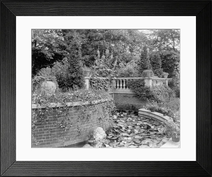 Framed Print : Dudley L. Pickman garden, Beverly, Mass. between c1884 and 1947. Creator: Frances Benjamin Johnston Framed Print : Dudley L. Pickman garden, Beverly, Mass. between c1884 and 1947. Creator: Frances Benjamin Johnston
