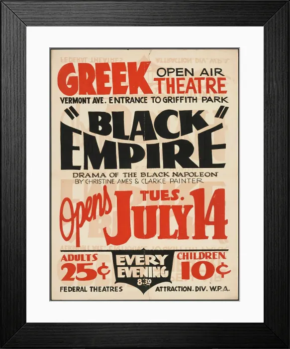 Framed Print : Black Empire, Los Angeles, [193-]. Creator: Unknown