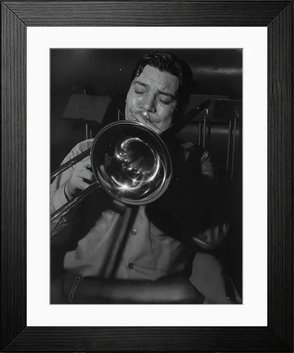 Framed Print : Portrait of Jack Teagarden, Victor studio, New York, N.Y. ca. May 1947. Creator: William Paul Gottlieb