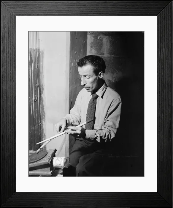 Framed Print : Portrait of Dave Tough, Eddie Condon's (basement), New York, N.Y. ca. 1946. Creator: William Paul Gottlieb Framed Print : Portrait of Dave Tough, Eddie Condon's (basement), New York, N.Y. ca. 1946. Creator: William Paul Gottlieb
