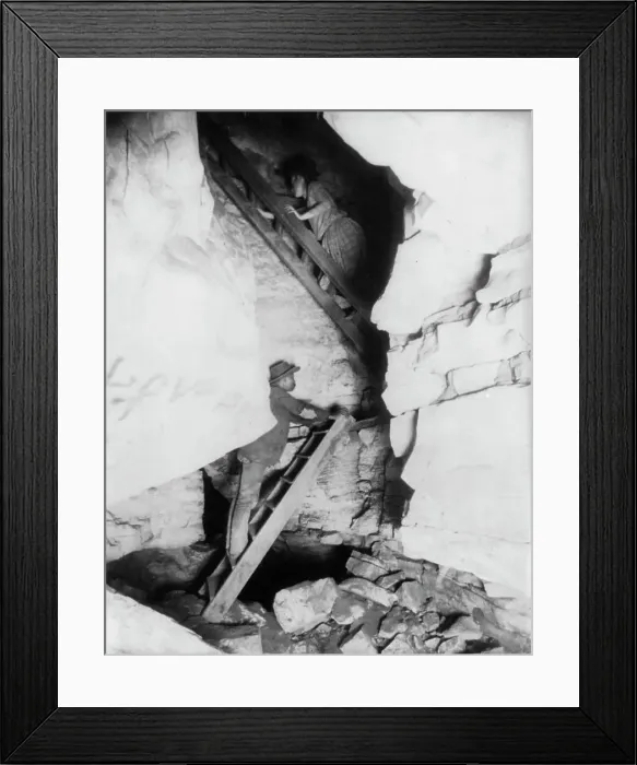Framed Print : Corkscrew - Mammoth Cave, Edmondson County, Kentucky, c1893. Creator: Frances Benjamin Johnston Framed Print : Corkscrew - Mammoth Cave, Edmondson County, Kentucky, c1893. Creator: Frances Benjamin Johnston