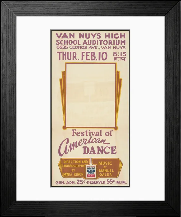 Framed Print : Festival of American Dance, Los Angeles, [193-]. Creator: Unknown