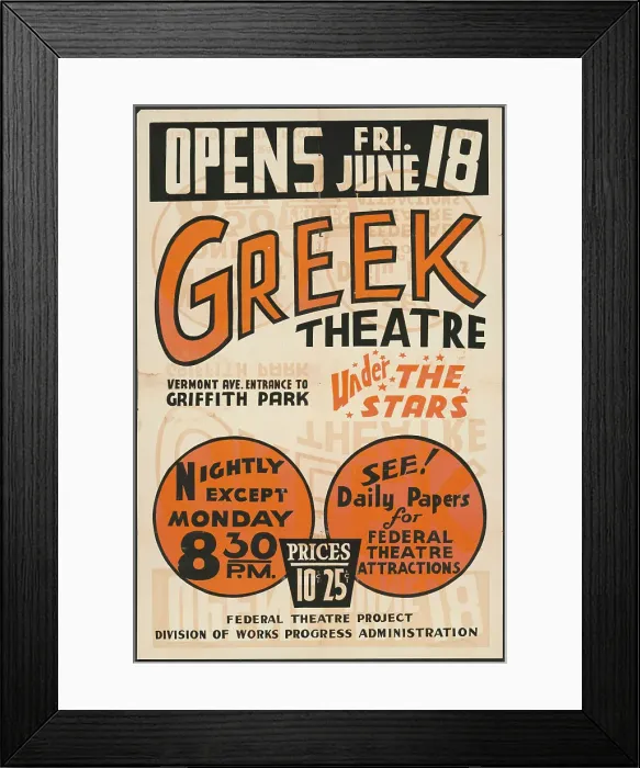 Framed Print : Greek Theatre, Los Angeles, [193-]. Creator: Unknown