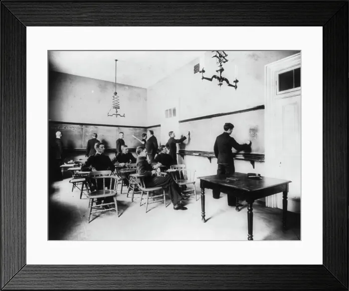 Framed Print : U.S. Naval Academy, Annapolis: section in mathematics, (1902?). Creator: Frances Benjamin Johnston Framed Print : U.S. Naval Academy, Annapolis: section in mathematics, (1902?). Creator: Frances Benjamin Johnston