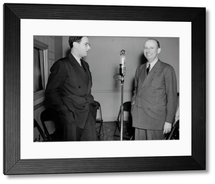 Framed Print : Portrait of Ted Weems and William P. Gottlieb, WINX, Washington, D.C. ca. 1940. Creator: Delia Potofsky Gottlieb Framed Print : Portrait of Ted Weems and William P. Gottlieb, WINX, Washington, D.C. ca. 1940. Creator: Delia Potofsky Gottlieb