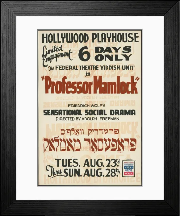 Framed Print : Professor Mamlock, Los Angeles, [193-]. Creator: Unknown