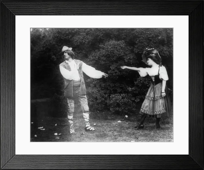 Framed Print : 2 scenes from Pastoral Plays, Wash. D.C. May 1906: Strephon casts off Chloe, 1906. Creator: Frances Benjamin Johnston Framed Print : 2 scenes from Pastoral Plays, Wash. D.C. May 1906: Strephon casts off Chloe, 1906. Creator: Frances Benjamin Johnston