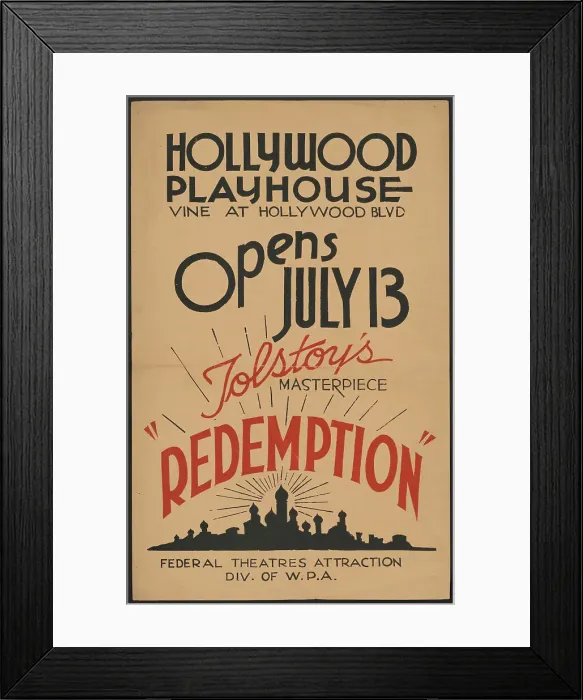 Framed Print : Redemption, Los Angeles, [193-]. Creator: Unknown