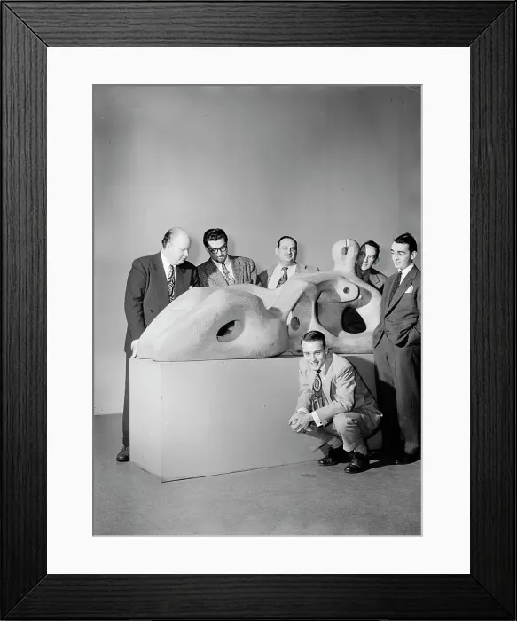 Framed Print : Portrait of Edwin A. Finckel, George Handy, Johnny Richards...Museum of Modern Art, N.Y. 1947. Creator: William Paul Gottlieb Framed Print : Portrait of Edwin A. Finckel, George Handy, Johnny Richards...Museum of Modern Art, N.Y. 1947. Creator: William Paul Gottlieb