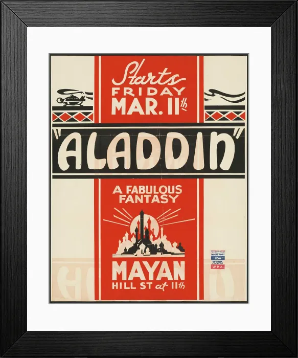 Framed Print : Aladdin, Los Angeles, [193-]. Creator: Unknown