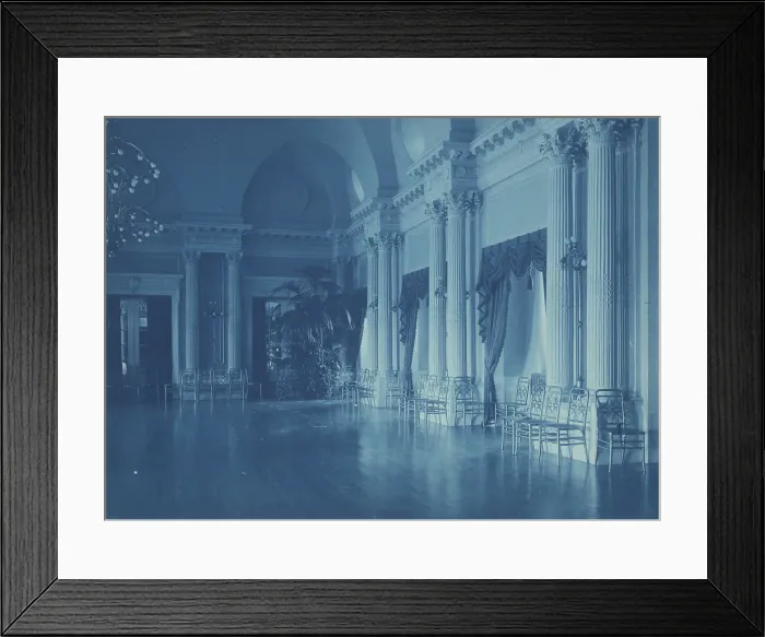 Framed Print : Willard Hotel ballroom, between 1901 and 1910. Creator: Frances Benjamin Johnston Framed Print : Willard Hotel ballroom, between 1901 and 1910. Creator: Frances Benjamin Johnston
