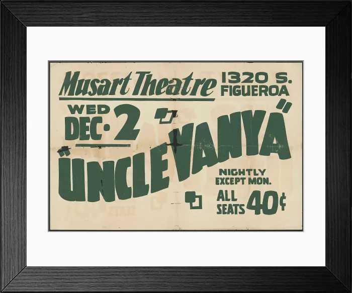 Framed Print : Uncle Vanya, Los Angeles, [193-]. Creator: Unknown