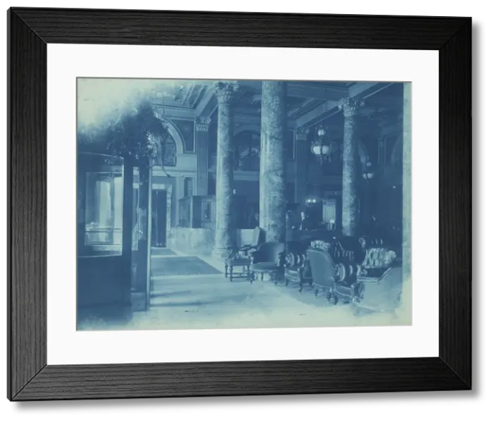 Framed Print : Willard Hotel lobby, between1901 and 1910. Creator: Frances Benjamin Johnston Framed Print : Willard Hotel lobby, between1901 and 1910. Creator: Frances Benjamin Johnston
