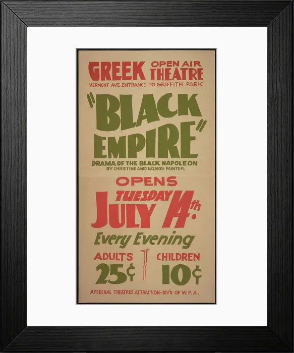Framed Print : Black Empire, Los Angeles, [193-]. Creator: Unknown