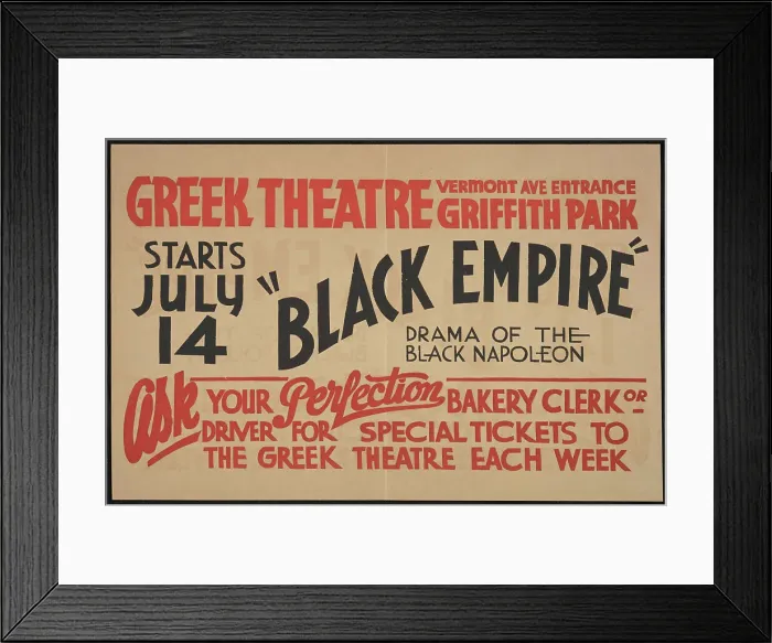 Framed Print : Black Empire, Los Angeles, [193-]. Creator: Unknown