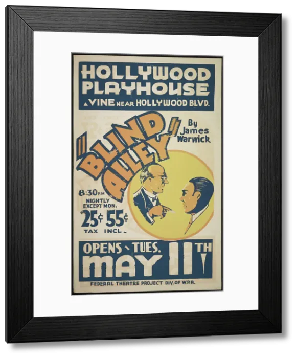 Framed Print : Blind Alley, Los Angeles, [193-]. Creator: Unknown