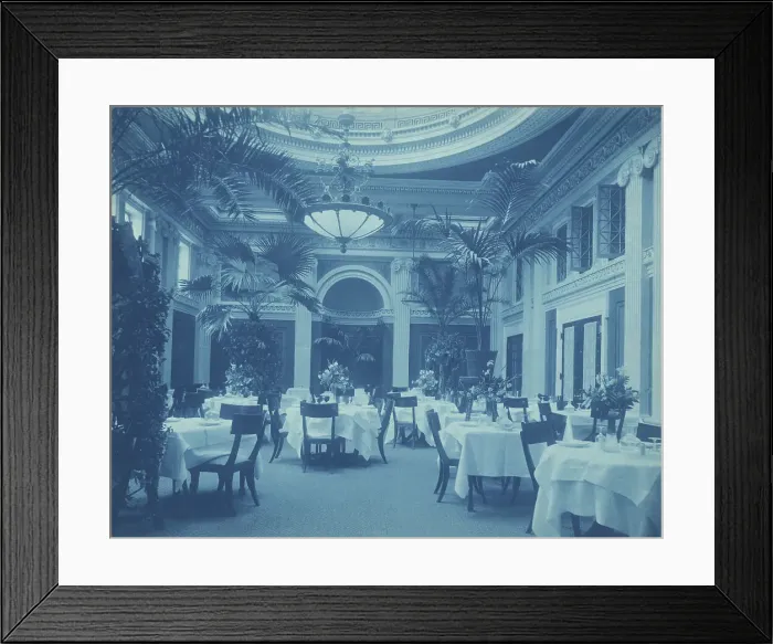 Framed Print : Willard Hotel - dining room, between 1901 and 1910. Creator: Frances Benjamin Johnston Framed Print : Willard Hotel - dining room, between 1901 and 1910. Creator: Frances Benjamin Johnston