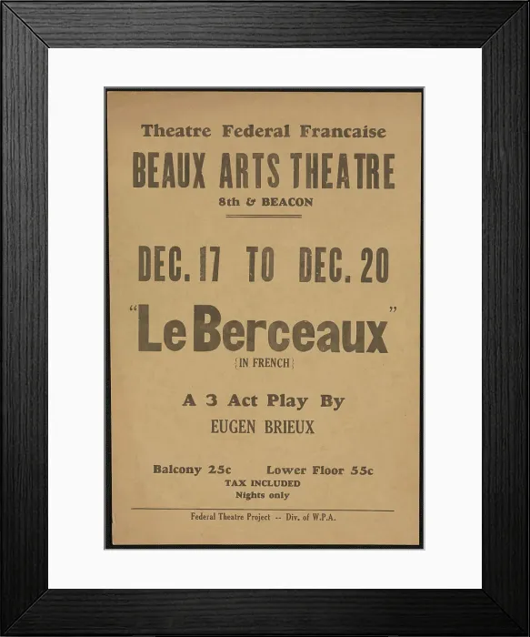 Framed Print : Le Berceaux, Los Angeles, 1936. Creator: Unknown Framed Print : Le Berceaux, Los Angeles, 1936. Creator: Unknown