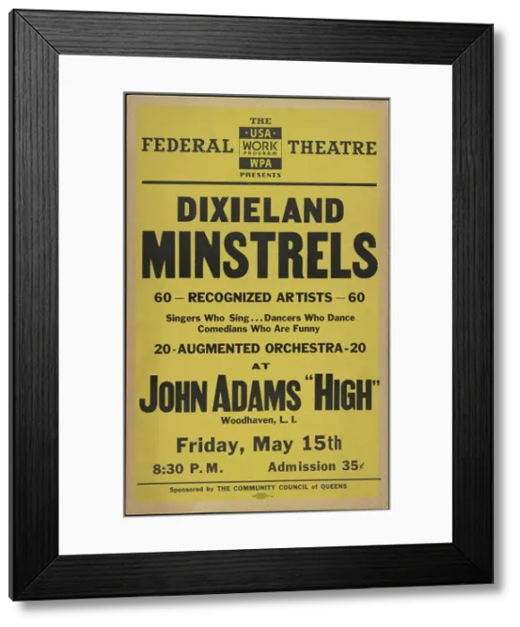 Framed Print : Dixieland Minstrels, New York, [1930s]. Creator: Unknown