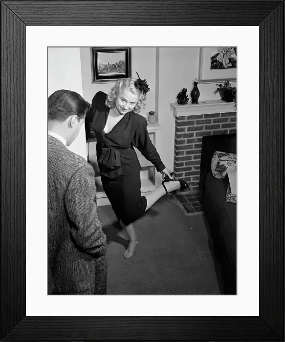 Framed Print : Portrait of Joan Brooks and Duke Niles, New York, N.Y. ca. Apr. 1947. Creator: William Paul Gottlieb Framed Print : Portrait of Joan Brooks and Duke Niles, New York, N.Y. ca. Apr. 1947. Creator: William Paul Gottlieb