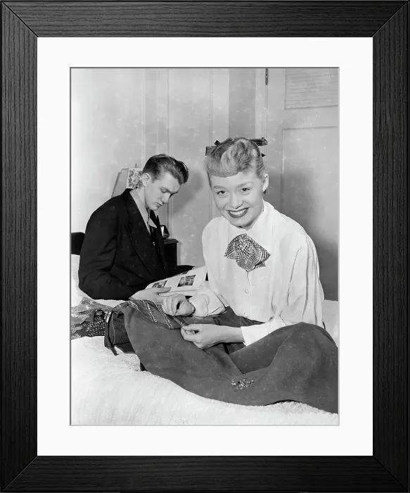 Framed Print : Portrait of June Christy and Bob Cooper, 1947 or 1948. Creator: William Paul Gottlieb Framed Print : Portrait of June Christy and Bob Cooper, 1947 or 1948. Creator: William Paul Gottlieb