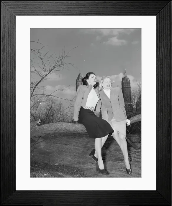 Framed Print : Portrait of Doris Day and Kitty Kallen, Central Park, New York, N.Y. ca. Apr. 1947. Creator: William Paul Gottlieb Framed Print : Portrait of Doris Day and Kitty Kallen, Central Park, New York, N.Y. ca. Apr. 1947. Creator: William Paul Gottlieb