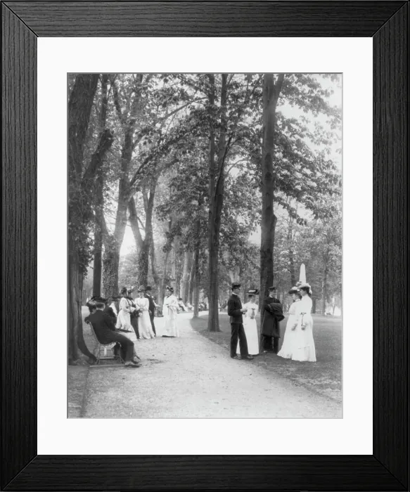 Framed Print : U.S. Naval Academy, Annapolis, Md. 1902?: midshipmen and visitors on grounds, (1902?). Creator: Frances Benjamin Johnston Framed Print : U.S. Naval Academy, Annapolis, Md. 1902?: midshipmen and visitors on grounds, (1902?). Creator: Frances Benjamin Johnston