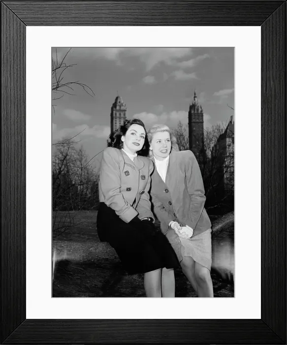 Framed Print : Portrait of Doris Day and Kitty Kallen, Central Park, New York, N.Y. ca. Apr. 1947. Creator: William Paul Gottlieb Framed Print : Portrait of Doris Day and Kitty Kallen, Central Park, New York, N.Y. ca. Apr. 1947. Creator: William Paul Gottlieb