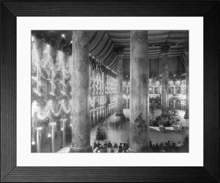 Framed Print : Interior of inaugural ballroom, c1901. Creator: Frances Benjamin Johnston Framed Print : Interior of inaugural ballroom, c1901. Creator: Frances Benjamin Johnston
