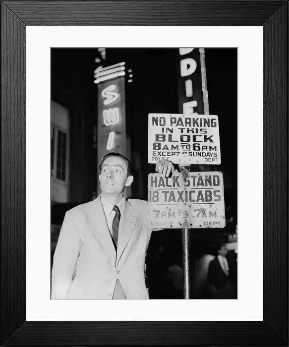 Framed Print : Portrait of Charles Delaunay, 52nd Street, New York, N.Y. ca. Oct. 1946. Creator: William Paul Gottlieb Framed Print : Portrait of Charles Delaunay, 52nd Street, New York, N.Y. ca. Oct. 1946. Creator: William Paul Gottlieb