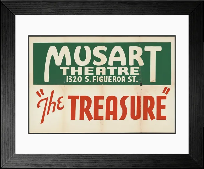 Framed Print : The Treasure, Los Angeles, 1937. Creator: Unknown Framed Print : The Treasure, Los Angeles, 1937. Creator: Unknown