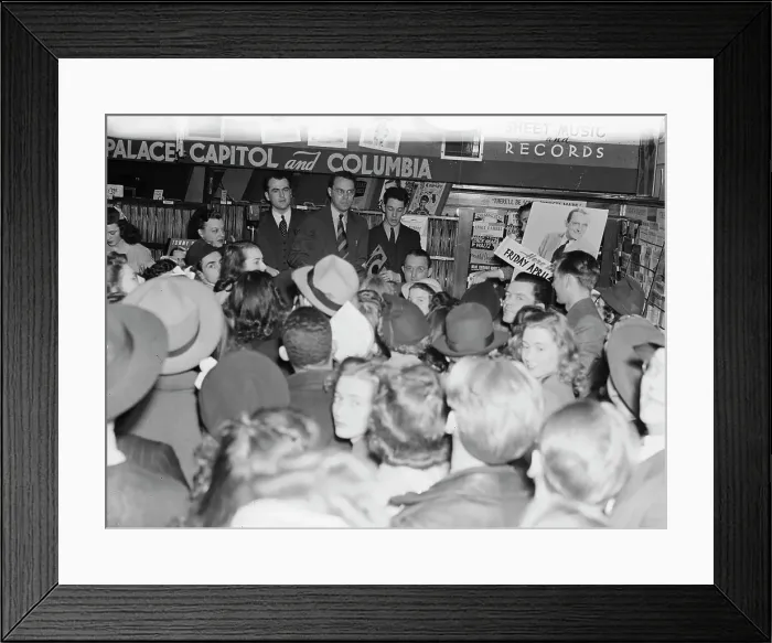 Framed Print : Portrait of Tommy Dorsey, record store, Washington, D.C. 1938. Creator: William Paul Gottlieb Framed Print : Portrait of Tommy Dorsey, record store, Washington, D.C. 1938. Creator: William Paul Gottlieb