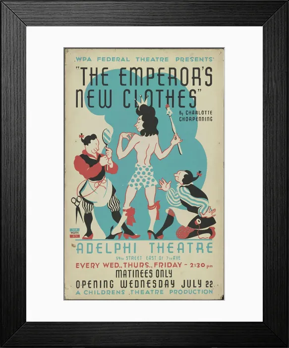 Framed Print : The Emperor's New Clothes, New York, [1930s]. Creator: Unknown