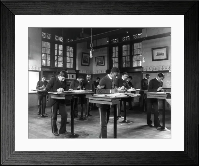 Framed Print : Trade school. Mechanical drawing, between 1899 and 1900. Creator: Frances Benjamin Johnston Framed Print : Trade school. Mechanical drawing, between 1899 and 1900. Creator: Frances Benjamin Johnston