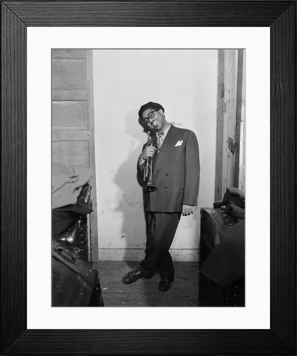 Framed Print : Portrait of Dizzy Gillespie, New York, N.Y. ca. May 1947. Creator: William Paul Gottlieb Framed Print : Portrait of Dizzy Gillespie, New York, N.Y. ca. May 1947. Creator: William Paul Gottlieb