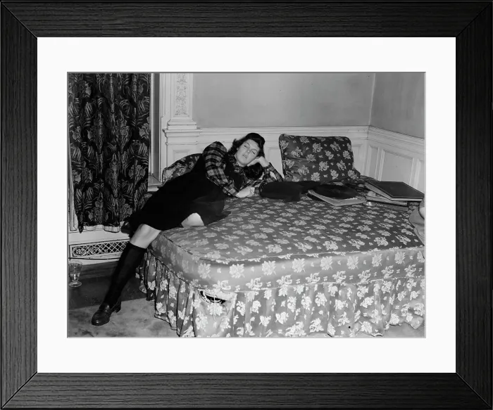 Framed Print : Portrait of Adele Girard, Turkish Embassy, Washington, D.C. 1938. Creator: William Paul Gottlieb Framed Print : Portrait of Adele Girard, Turkish Embassy, Washington, D.C. 1938. Creator: William Paul Gottlieb