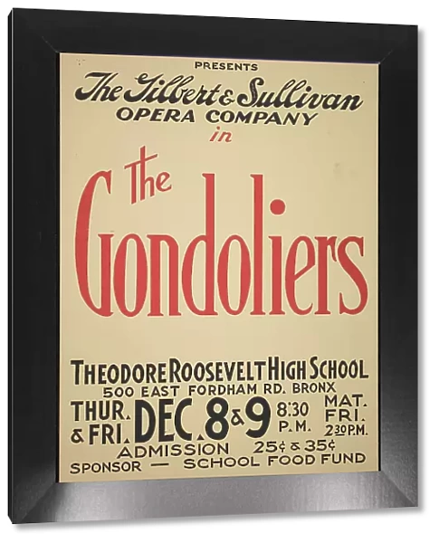 The Gondoliers, New York, [1930s]. Creator: Unknown