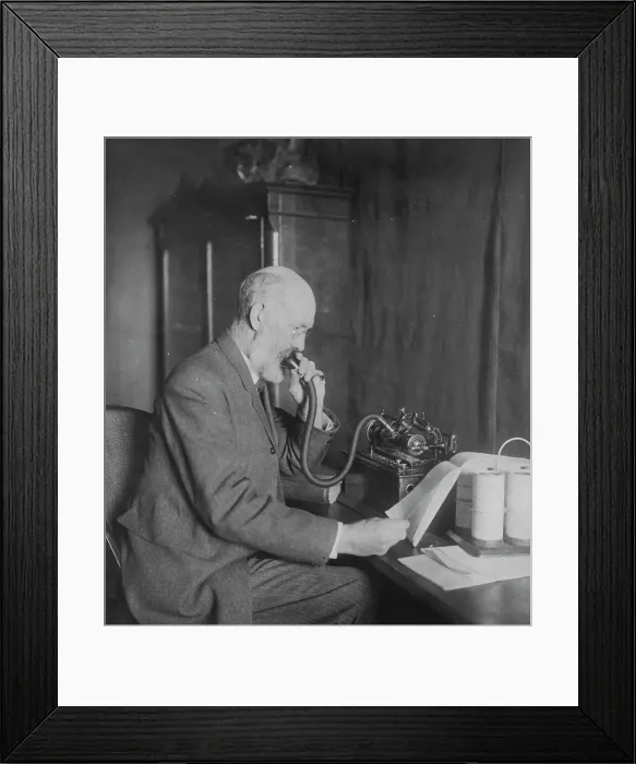 Framed Print : Mr. Welch, National Phonograph Co. n.d.. Creator: Frances Benjamin Johnston Framed Print : Mr. Welch, National Phonograph Co. n.d.. Creator: Frances Benjamin Johnston