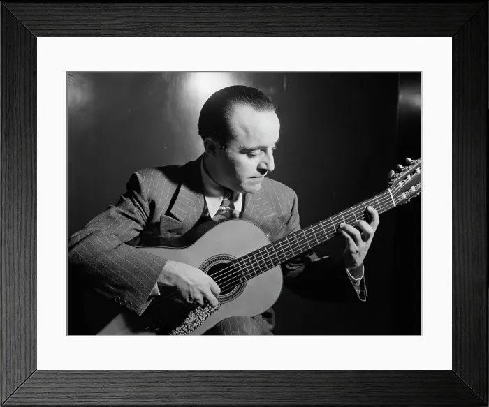 Framed Print : Portrait of Vincente Gomez, Café Society Uptown(?), New York, N.Y. ca. June 1946. Creator: William Paul Gottlieb Framed Print : Portrait of Vincente Gomez, Café Society Uptown(?), New York, N.Y. ca. June 1946. Creator: William Paul Gottlieb