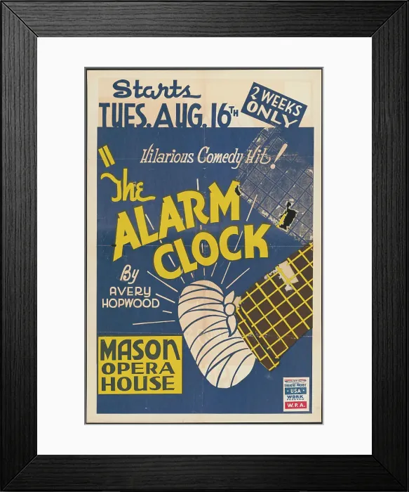 Framed Print : The Alarm Clock, Los Angeles, 1938. Creator: Unknown Framed Print : The Alarm Clock, Los Angeles, 1938. Creator: Unknown