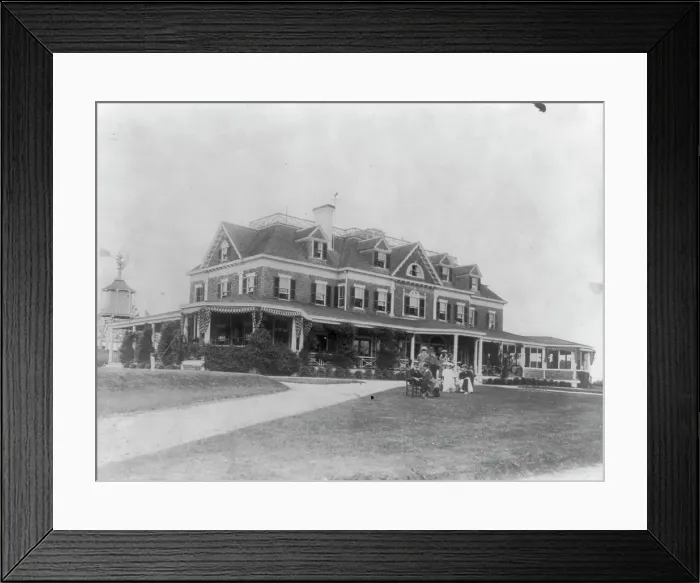 Framed Print : View of yacht club, Oyster Bay, L.I. N.Y. 1905, n.d.. Creator: Frances Benjamin Johnston Framed Print : View of yacht club, Oyster Bay, L.I. N.Y. 1905, n.d.. Creator: Frances Benjamin Johnston