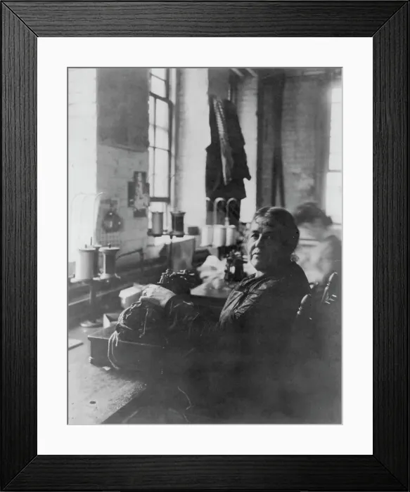 Framed Print : Massachusetts. Lynn. shoe factories, 1895?: Miss Eliza Combs, typical old maid worker, (1895?). Creator: Frances Benjamin Johnston. Massachusetts. Lynn. shoe factories, 1895?: Miss Eliza Combs, typical old maid worker, (1895?) Framed Print : Massachusetts. Lynn. shoe factories, 1895?: Miss Eliza Combs, typical old maid worker, (1895?). Creator: Frances Benjamin Johnston. Massachusetts. Lynn. shoe factories, 1895?: Miss Eliza Combs, typical old maid worker, (1895?)