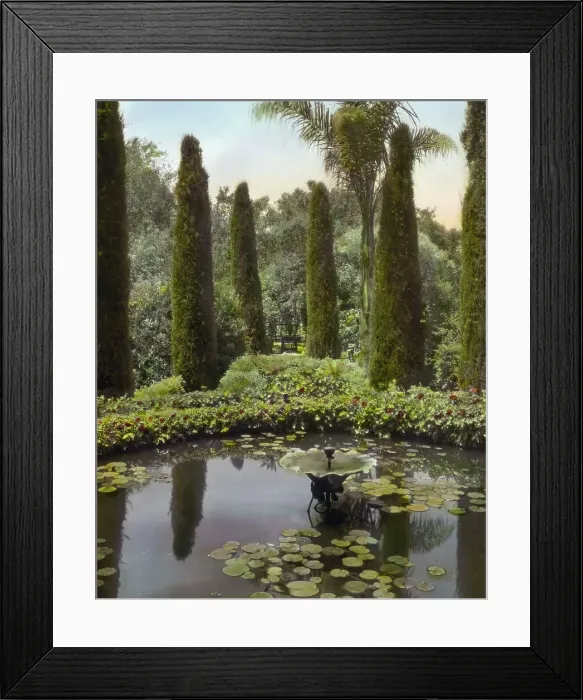 Framed Print : Glendessary, Robert Cameron Rogers house, Glendessary Lane, Santa Barbara, California, 1917. Creator: Frances Benjamin Johnston. Glendessary, Robert Cameron Rogers house, Glendessary Lane, Santa Barbara, California, 1917